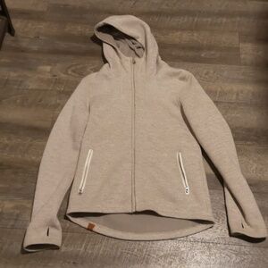 Bench fleece lined wool blend large beige zip hoodie